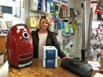 Jaquine Hay with a new Miele vacuum cleaner
